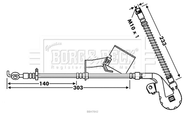 BORG & BECK Pidurivoolik BBH7842